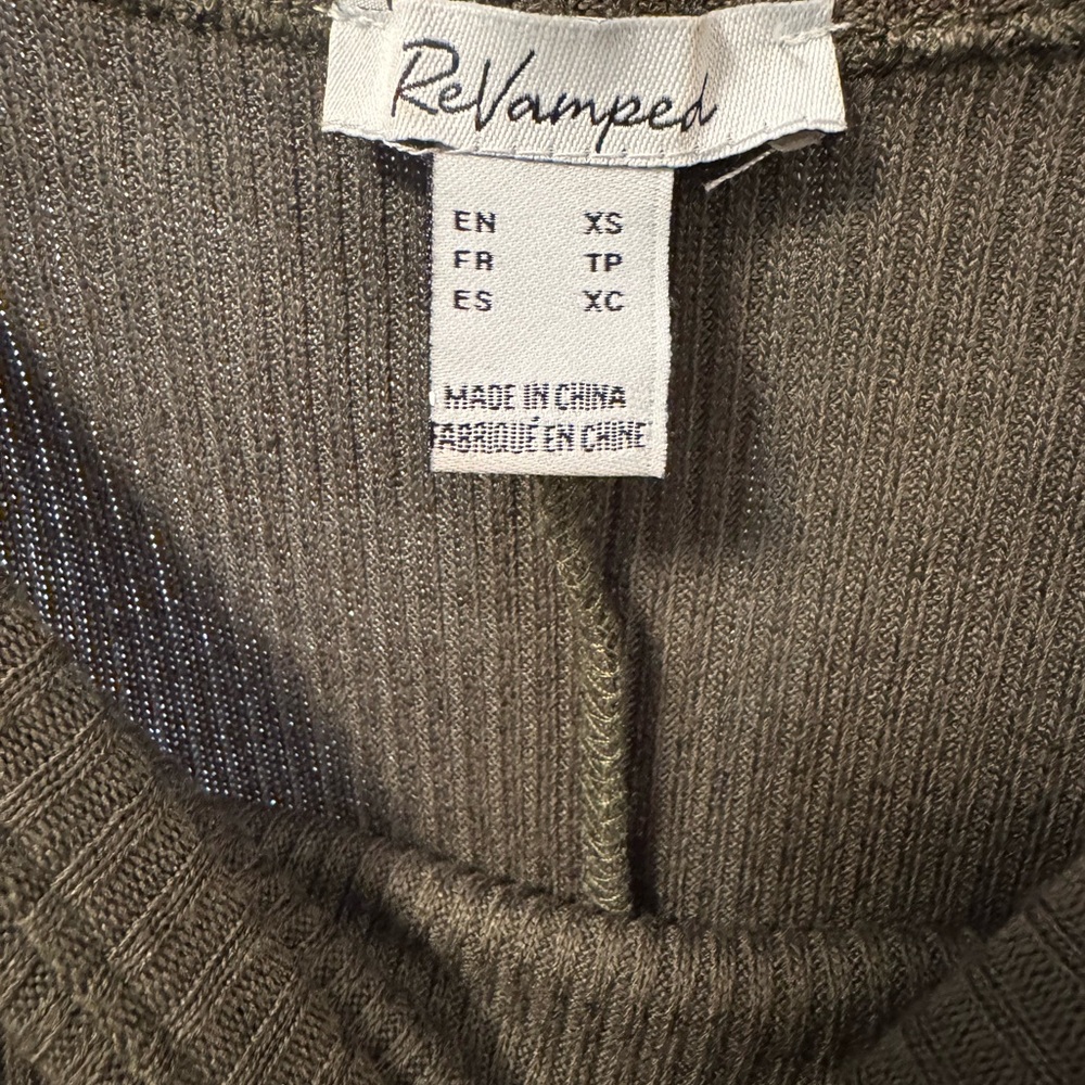 Revamped Olive Ribbed Knit Top - Picture 3 of 4